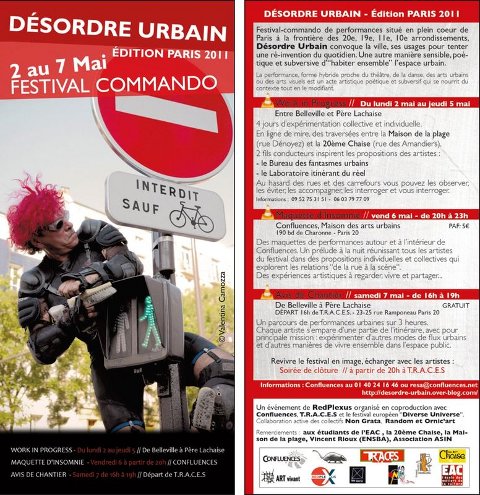 festival Désordre Urbain 2011, programme